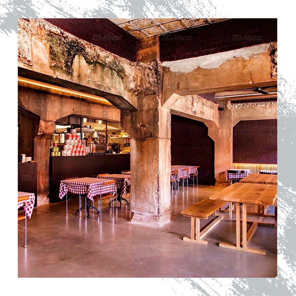 Ремонт и полировка бетонного пола в итальянском ресторане Camorra Isola Grande в городе Санкт-Петербург